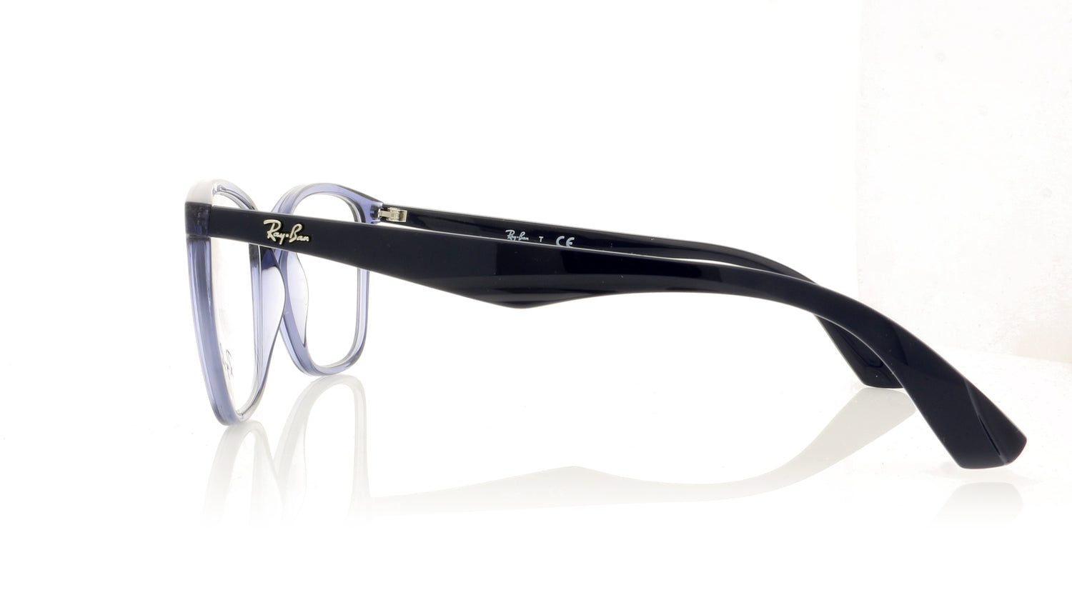 Ray-Ban 0RX7066 5995 Transparent Violet Glasses - Side