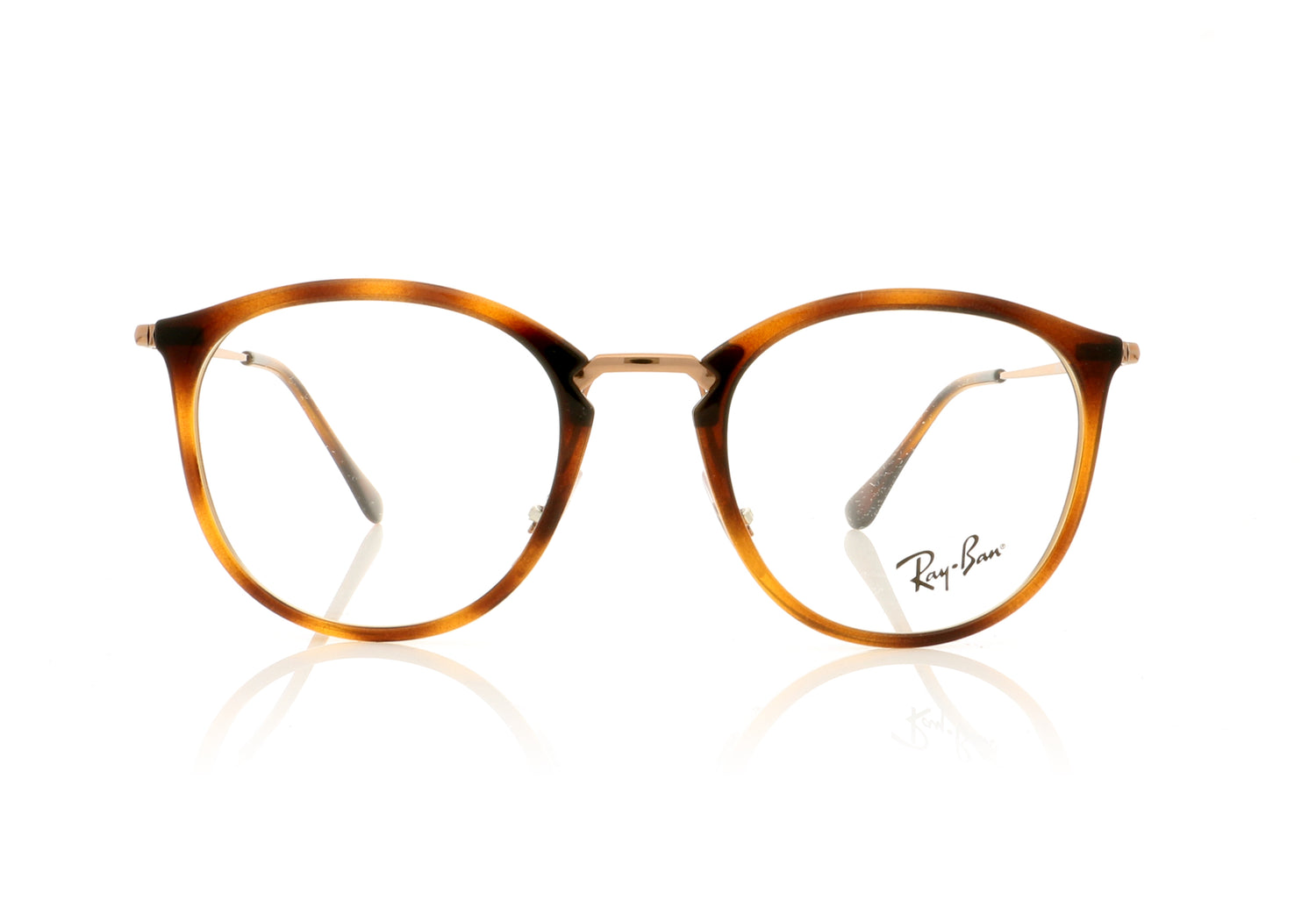 Ray-Ban 0RX7140 5687 Stripped Havana Glasses - Front