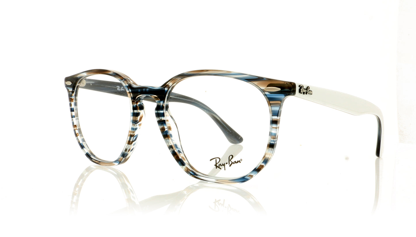 Ray-Ban Hexagonal 5801 Blue Glasses - Angle