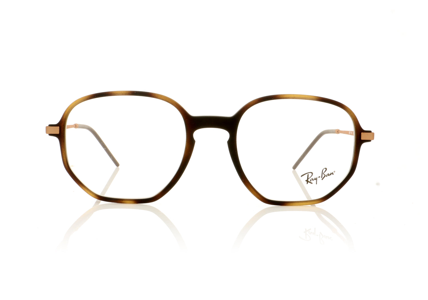 Ray-Ban 0RX7152 5365 Rubber Havana Glasses - Front