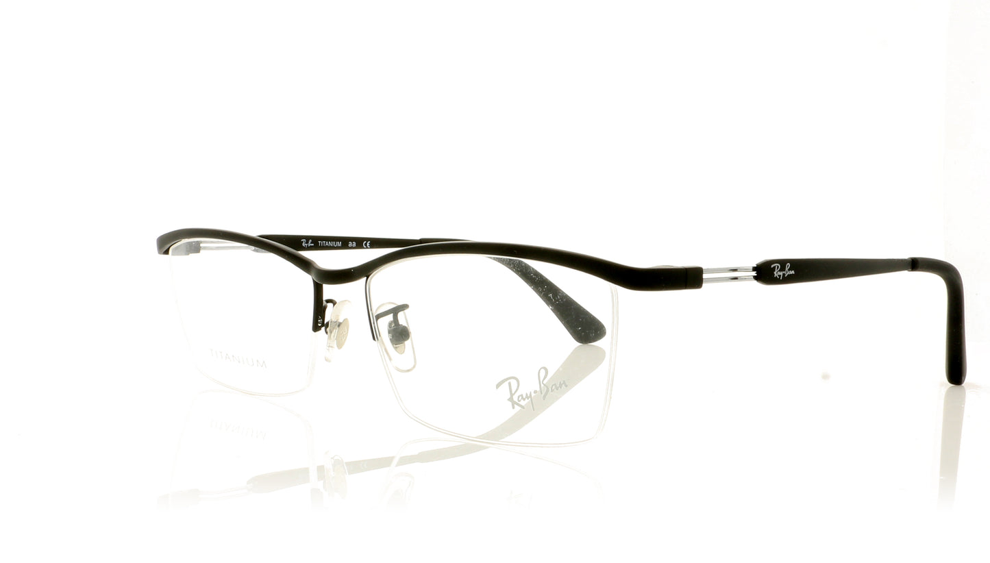 Ray-Ban 0RX8746D 1074 Matte Black Glasses - Angle
