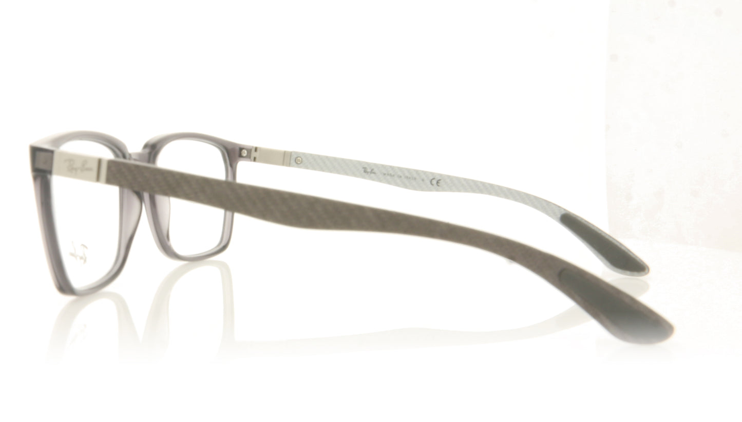 Ray-Ban 0RX8906 8061 Shiny Transparent Grey Glasses - Side