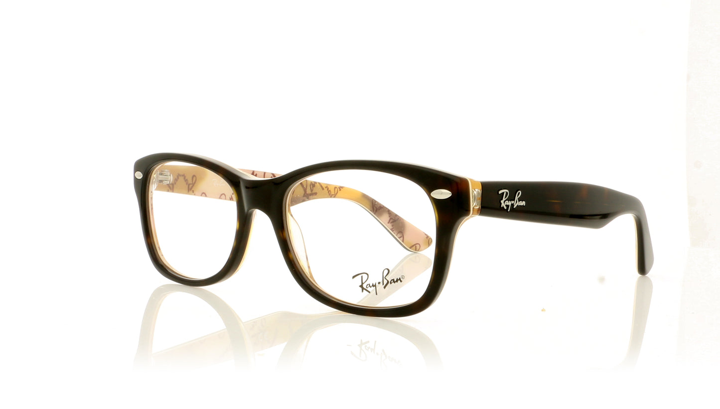 Ray-Ban 0RY1528 3802 Havana On Texture Pink Brown Glasses - Angle