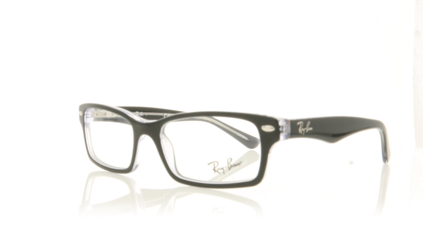 Ray-Ban 0RY1530 3529 Top Black On Transparent Glasses - Angle