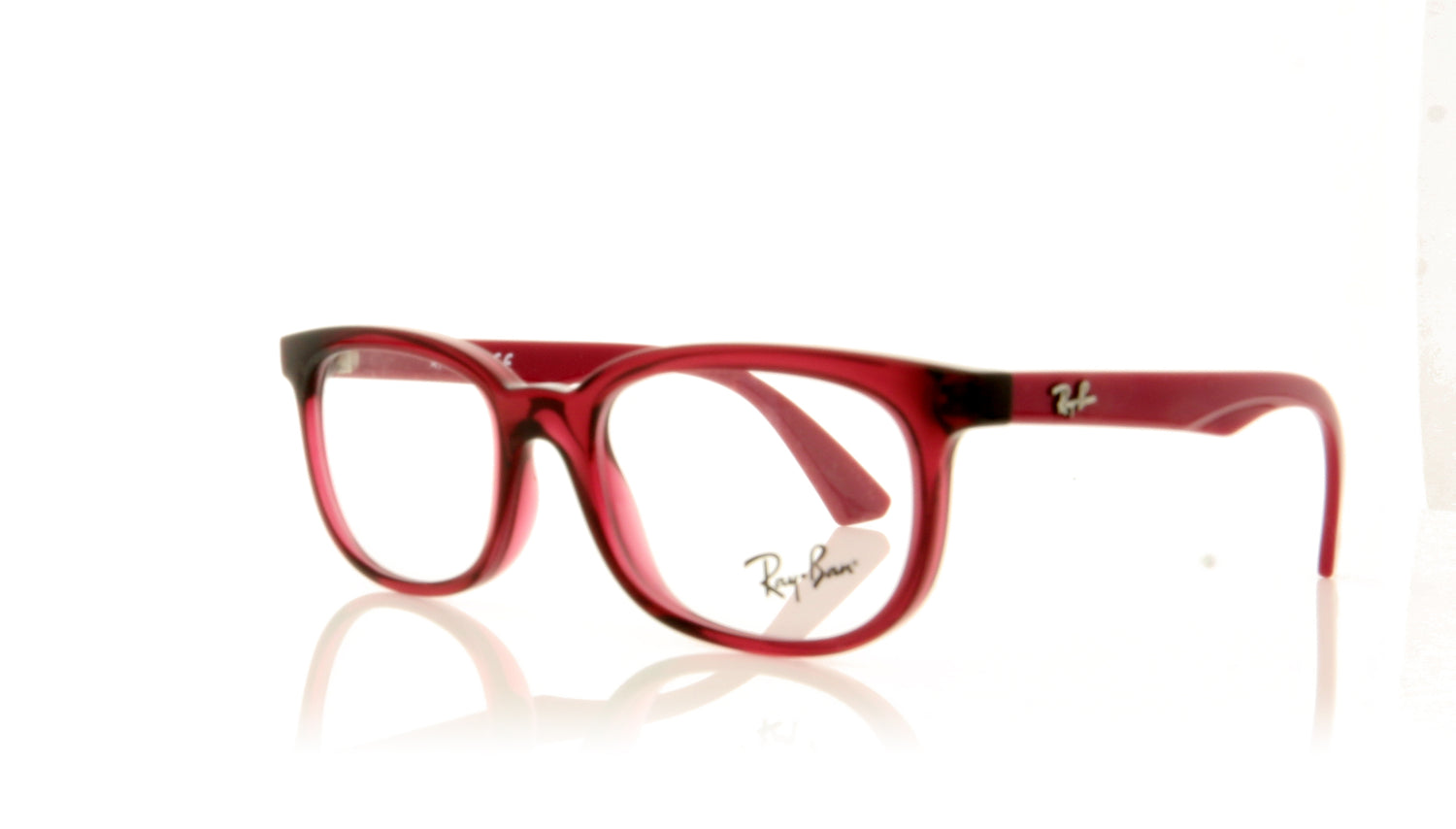 Ray-Ban 0RY1584 3760 Transparent Fuxia Glasses - Angle