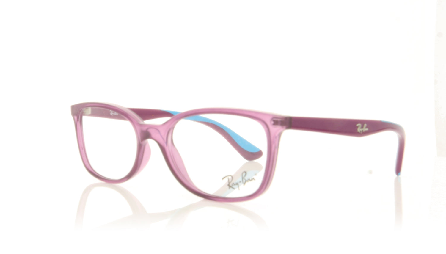 Ray-Ban 0RY1586 3776 Transparent Violet Glasses - Angle