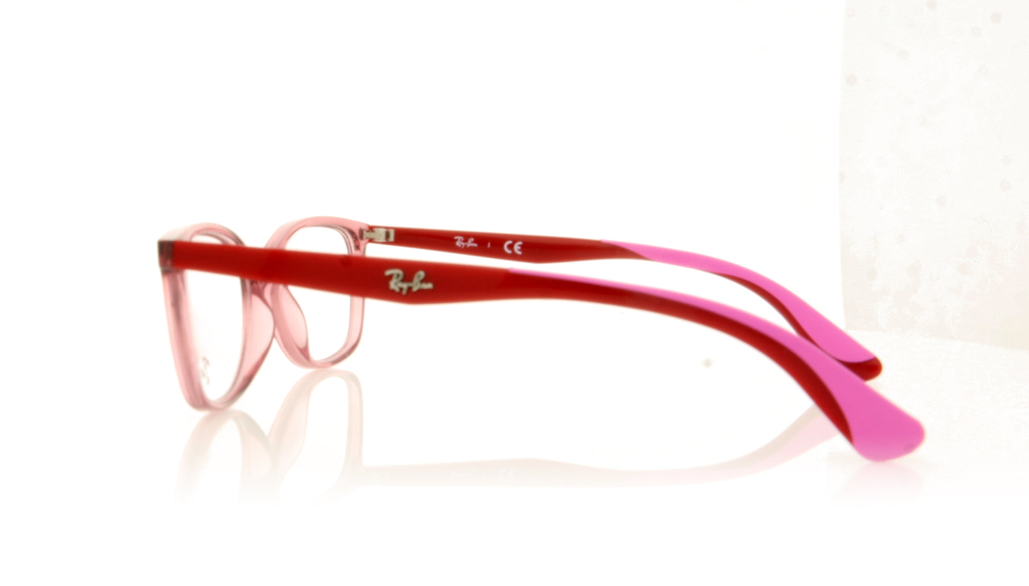 Ray-Ban 0RY1586 3777 Transparent Red Glasses - Side