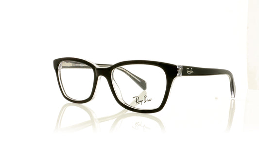 Ray-Ban 0RY1591 3529 Top Black On Transparent Glasses - Angle