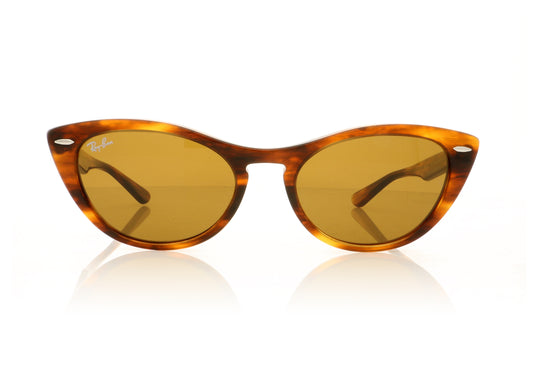 Ray-Ban Nina RB4314-N 954/33 Stripped Brown Sunglasses - Front