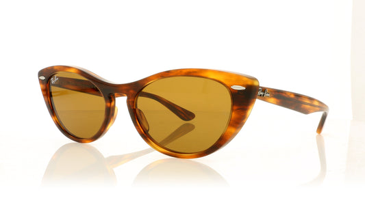 Ray-Ban Nina RB4314-N 954/33 Stripped Brown Sunglasses - Angle