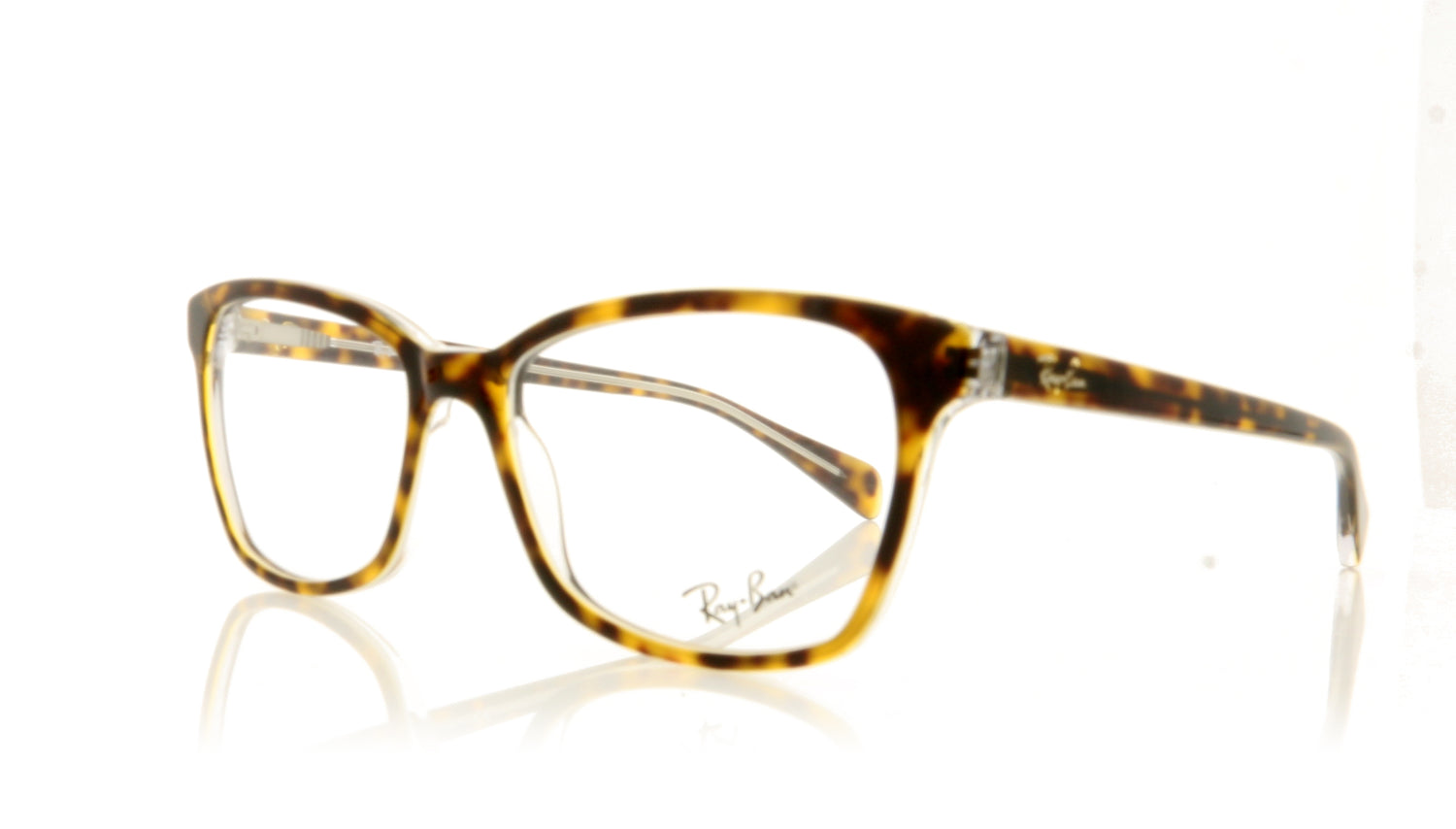 Ray-Ban RB5362 5082 Havana with Clear Transparent Glasses - Angle