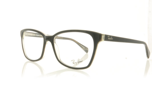 Ray-Ban RB5362 5912 Black with Dark Brown and Yellow Glasses - Angle
