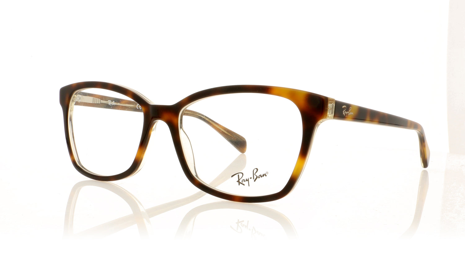 Ray-Ban RB5362 5913 Top Havana Glasses - Angle