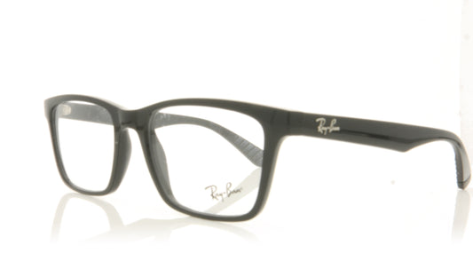 Ray-Ban RB7025 2000 Shiny Black Glasses - Angle