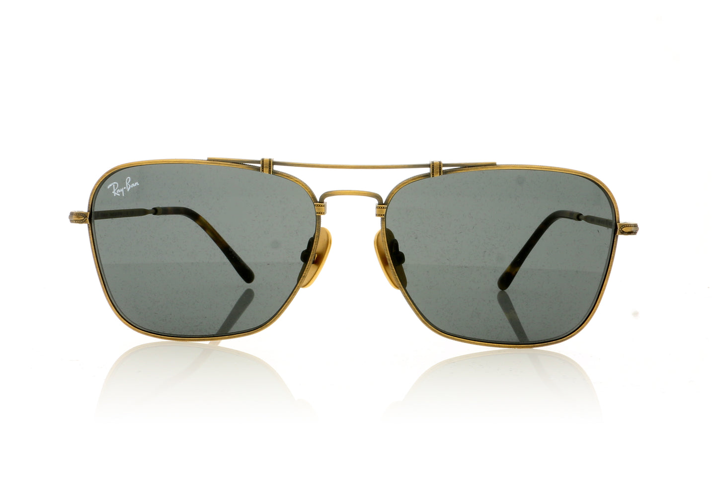 Ray-Ban 0RB8136 RB8136 Caravan 913757 Antique Gold Sunglasses - Front