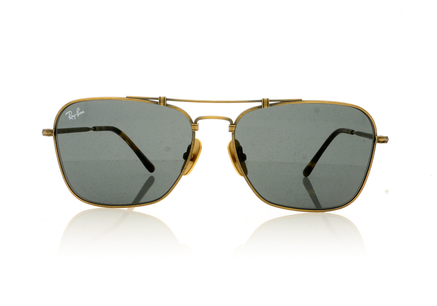 Ray-Ban 0RB8136 RB8136 Caravan 913757 Antique Gold Sunglasses - Front