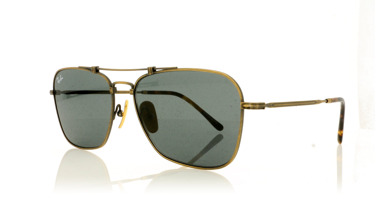 Ray-Ban 0RB8136 RB8136 Caravan 913757 Antique Gold Sunglasses - Angle
