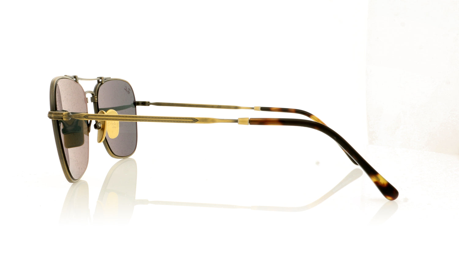 Ray-Ban 0RB8136 RB8136 Caravan 913757 Antique Gold Sunglasses - Side