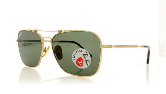 Ray-Ban 0RB8136M RB8136M Caravan 91433P Gold Plated Sunglasses - Angle
