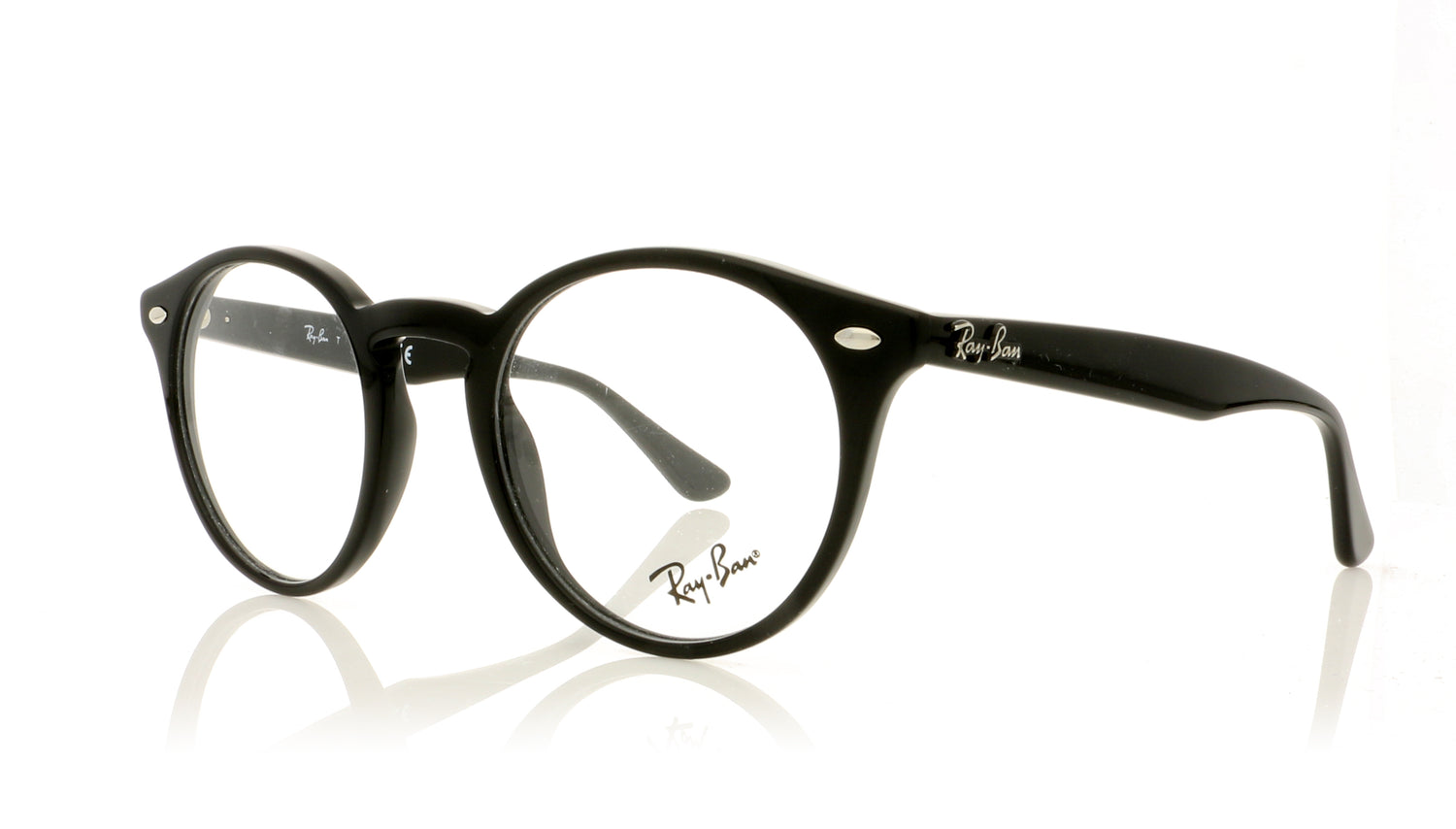 Ray-Ban RB2180-V RX2180-V 2000 Black Glasses - Angle