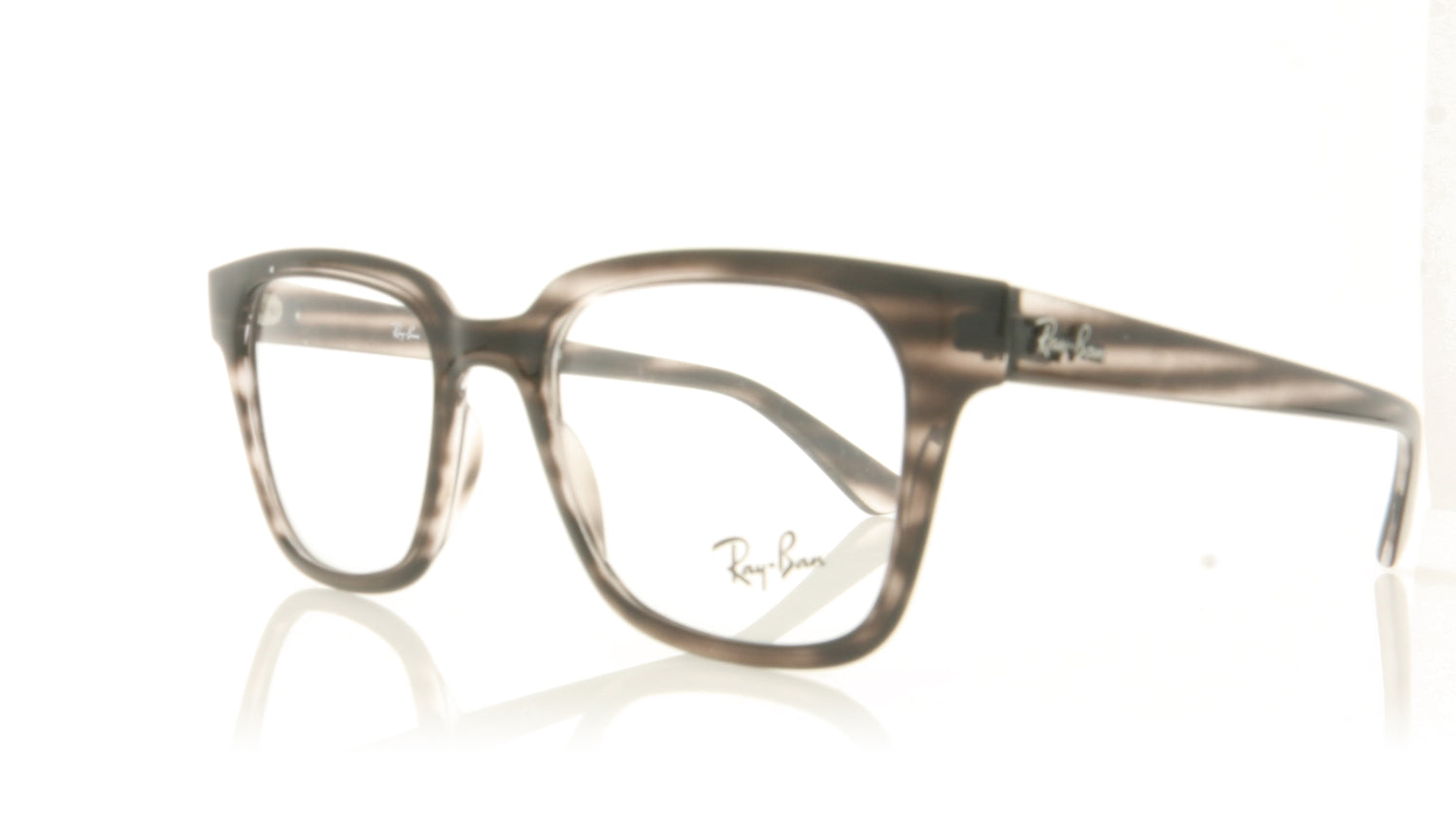 Ray-Ban 0RX4323V 5999 Striped Grey Havana Glasses - Angle