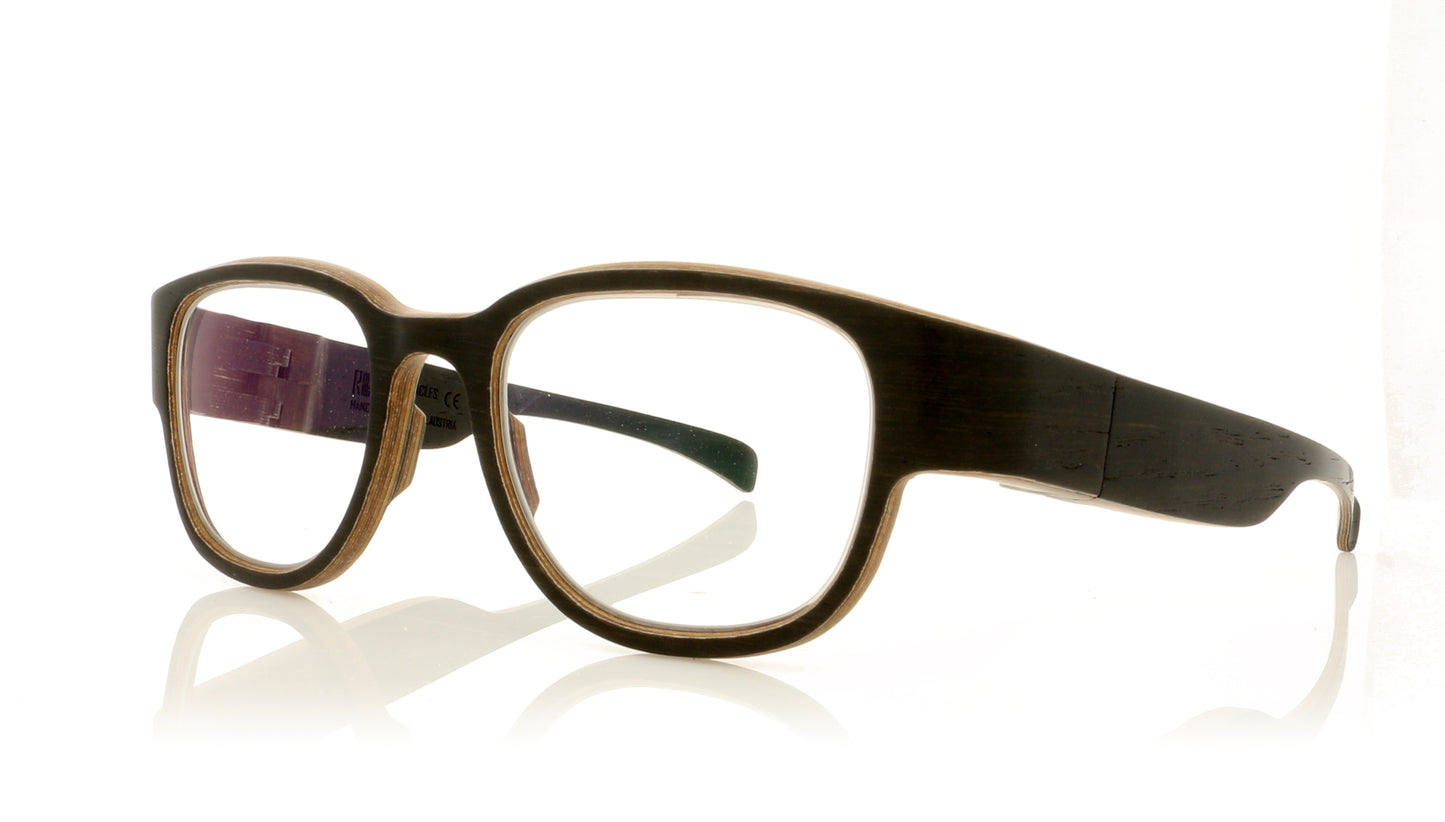 ROLF Spectacles Berlina 57 Dark Brown Glasses - Angle