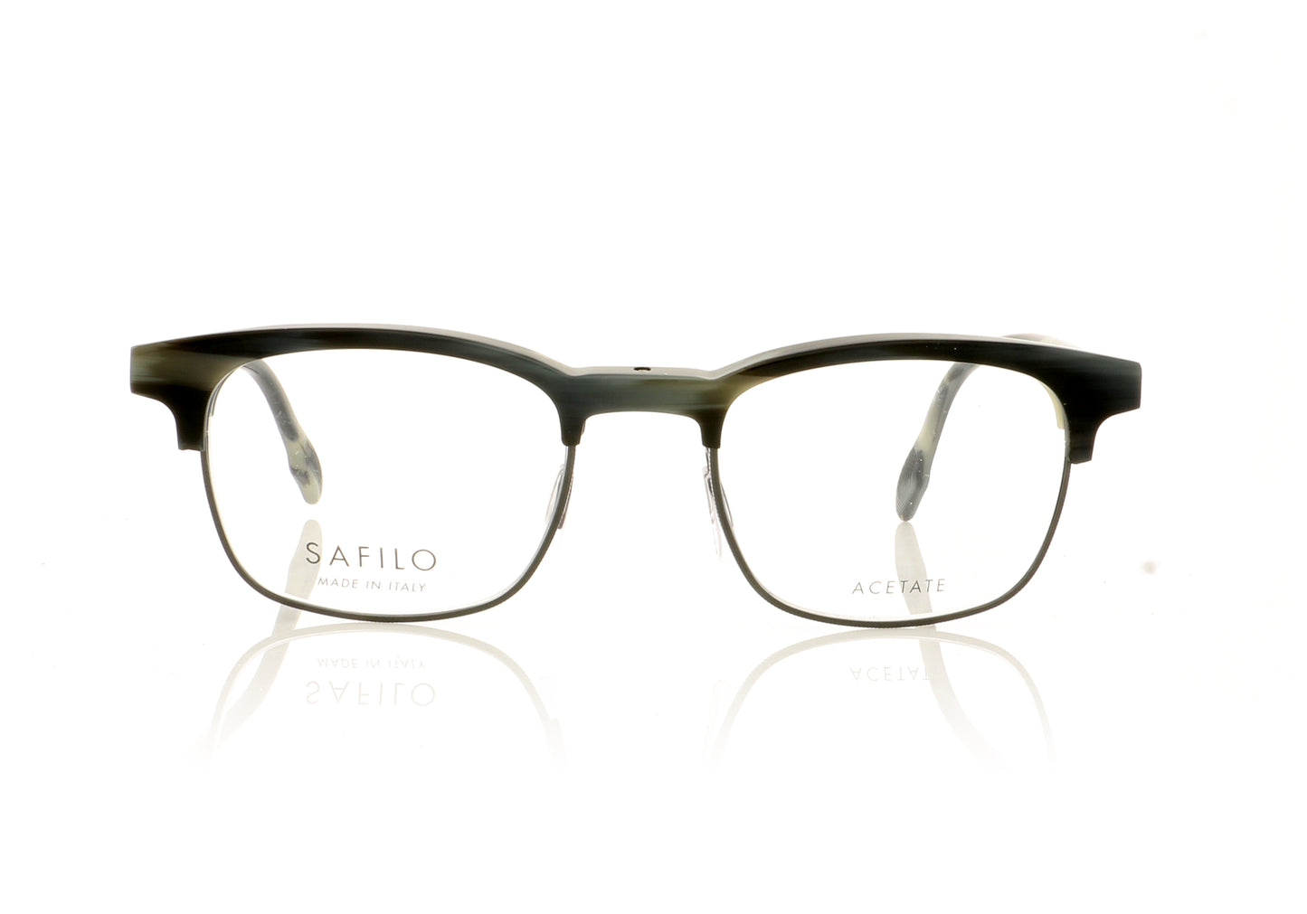 Safilo Aletta 02 MDZ Horn Blue Grey Glasses - Front