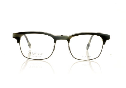 Safilo Aletta 02 MDZ Horn Blue Grey Glasses - Front