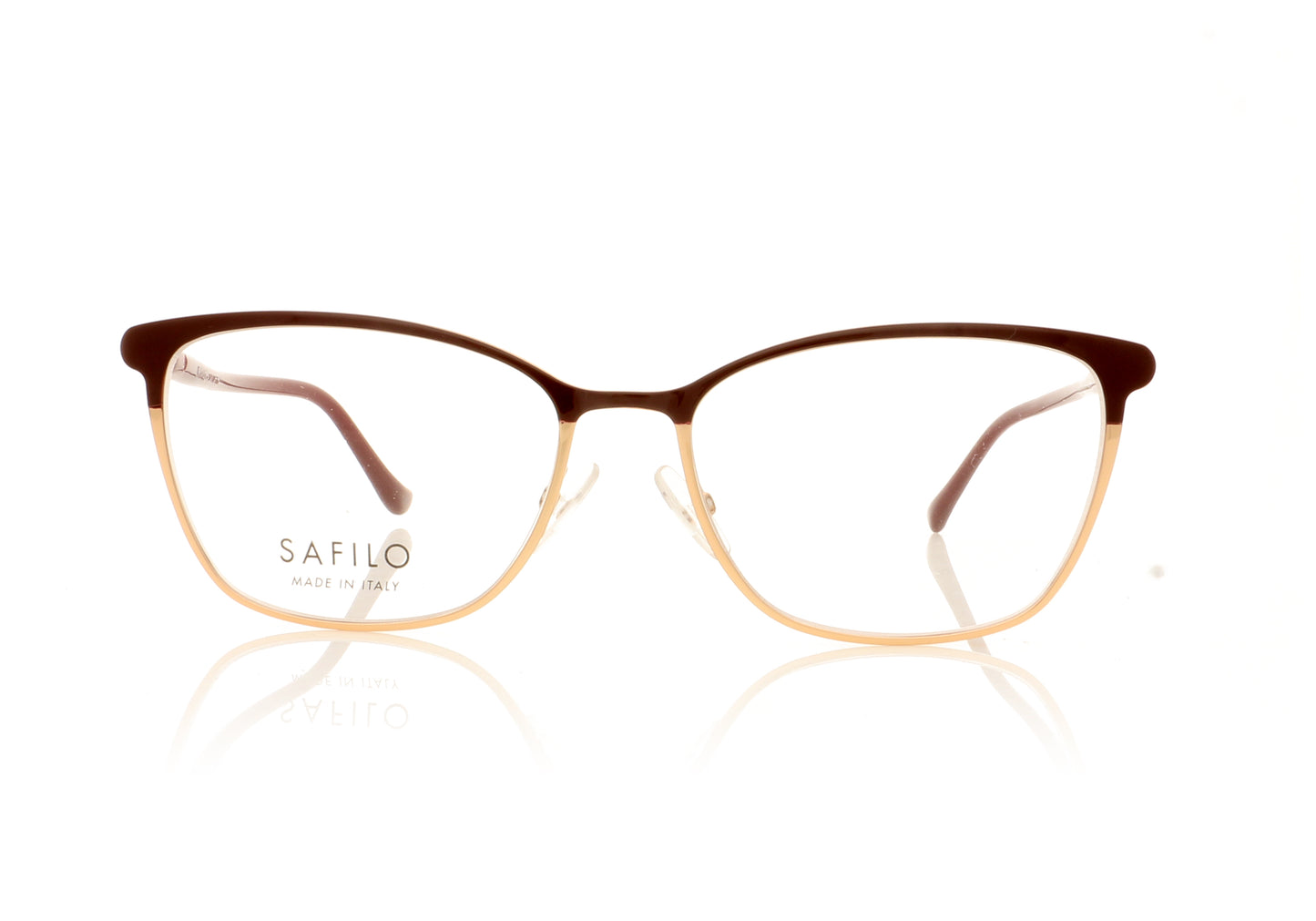 Safilo Profilo 03 NOA Gold Burgundy Glasses - Front