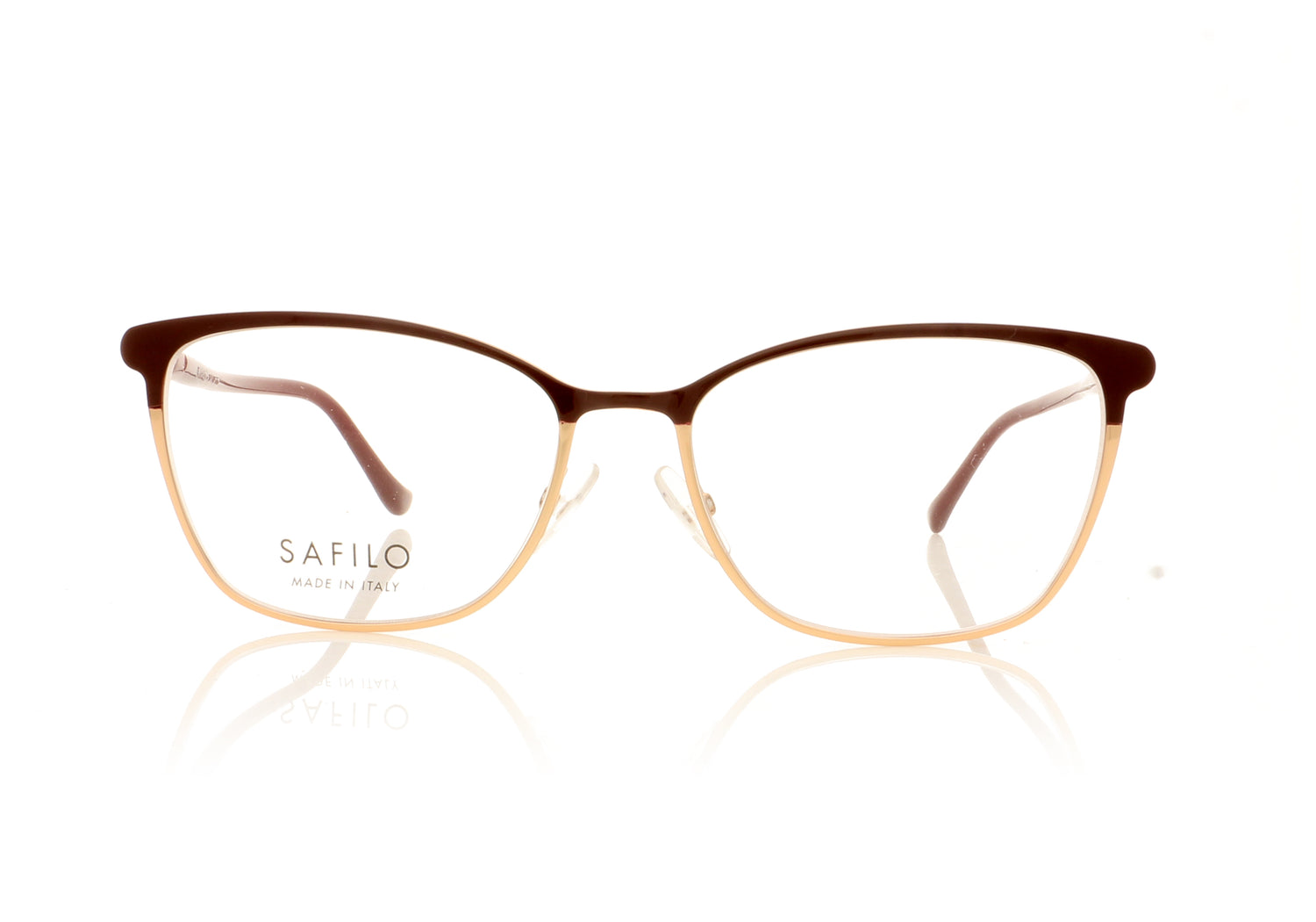 Safilo Profilo 03 NOA Gold Burgundy Glasses - Front