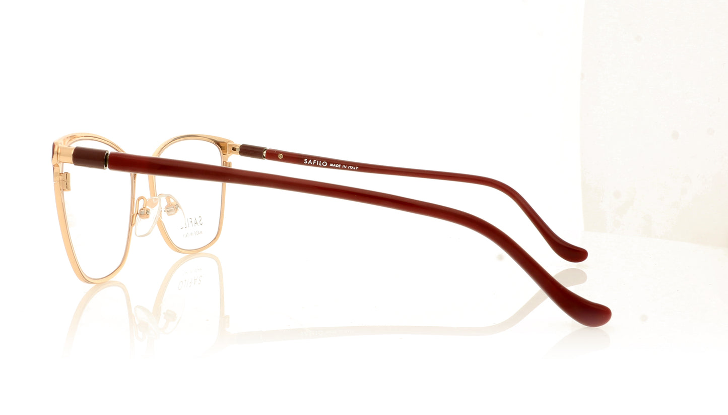 Safilo Profilo 03 NOA Gold Burgundy Glasses - Side