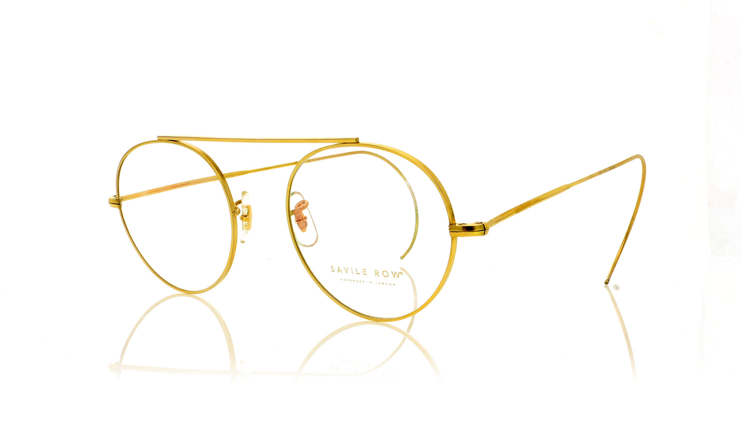 Savile Row Bayswater GLD Gold Glasses - Angle