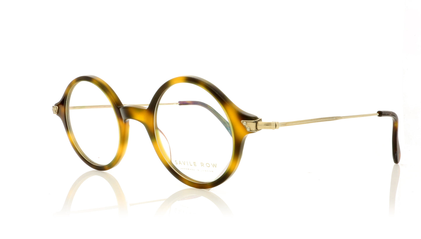 Savile Row Bond Tort Tortoise Glasses - Angle
