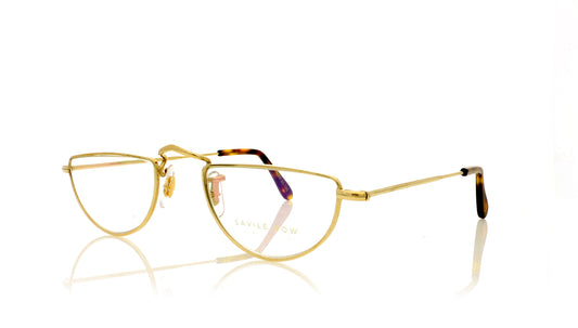 Savile Row Half Eye GOL Gold Glasses - Angle