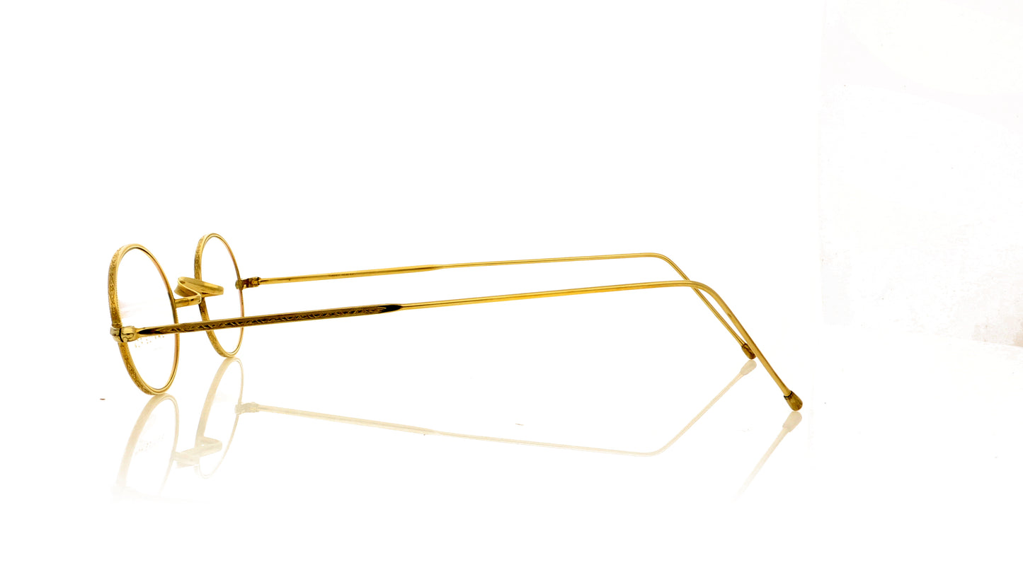 Savile Row Oval G Gold Glasses - Side