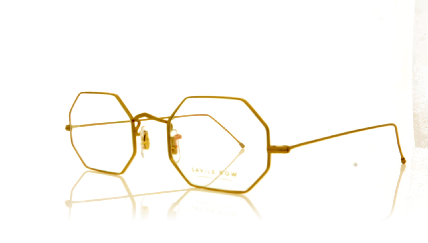 Savile Row Oxford MG Matt Gold Glasses - Angle