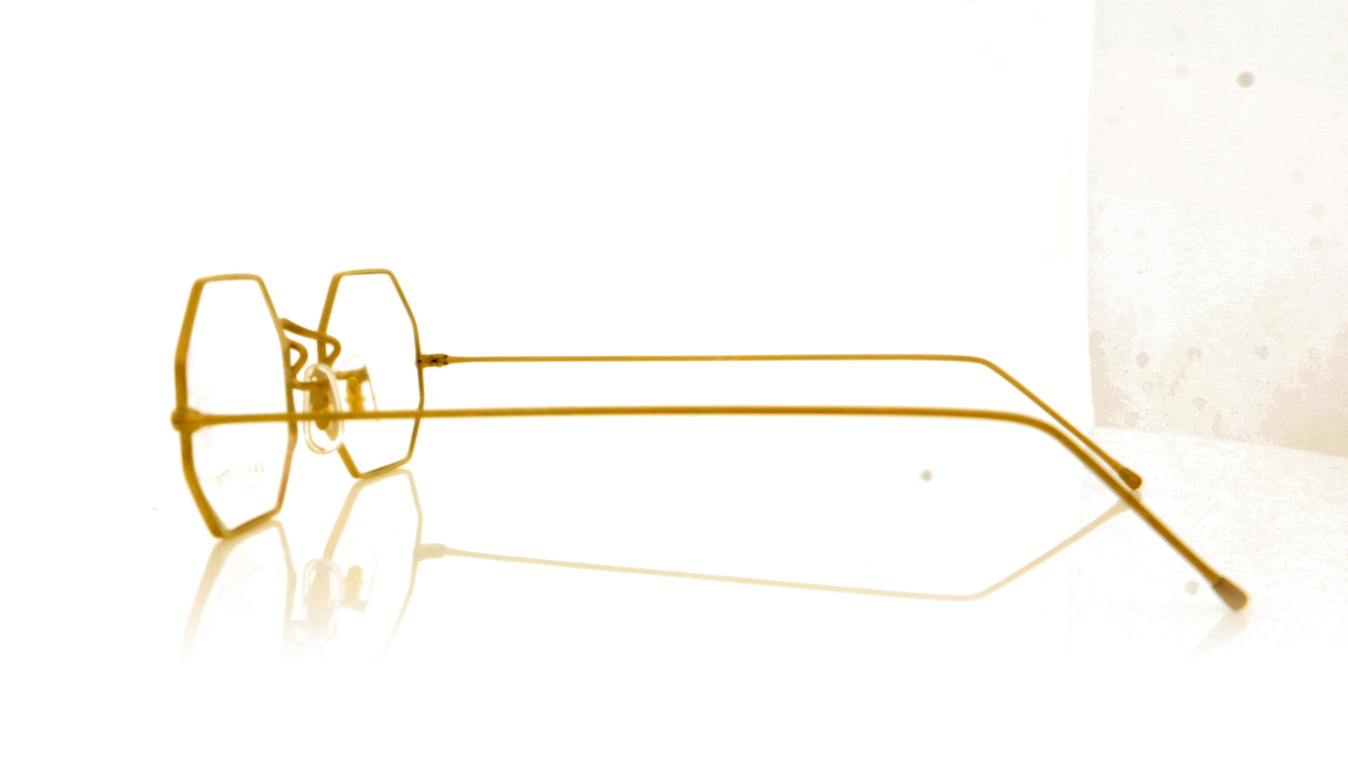Savile Row Oxford MG Matt Gold Glasses - Side