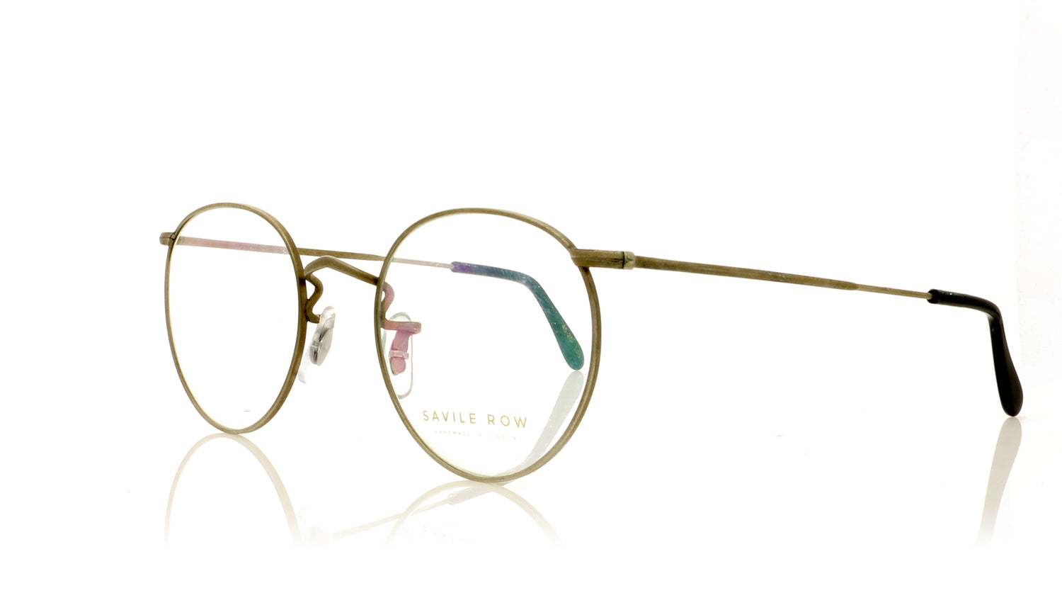 Savile Row Panto MR Matt Rhodium Glasses - Angle