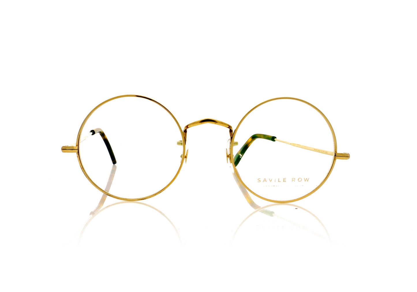 Savile Row Round Eye GT Gold Tortoise Glasses - Front