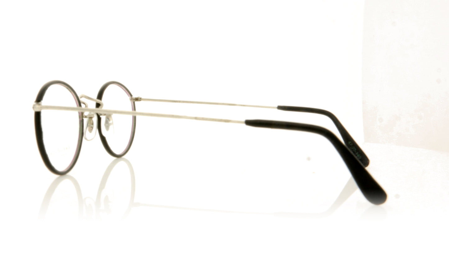 Savile Row Panto Leather Leather Glasses - Side