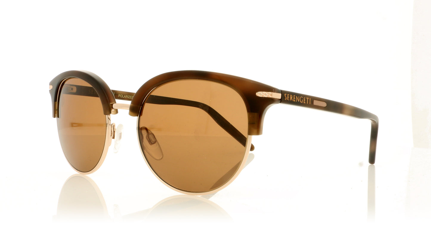 Serengeti Lela 8941 SB Shiny Brown Sunglasses - Angle
