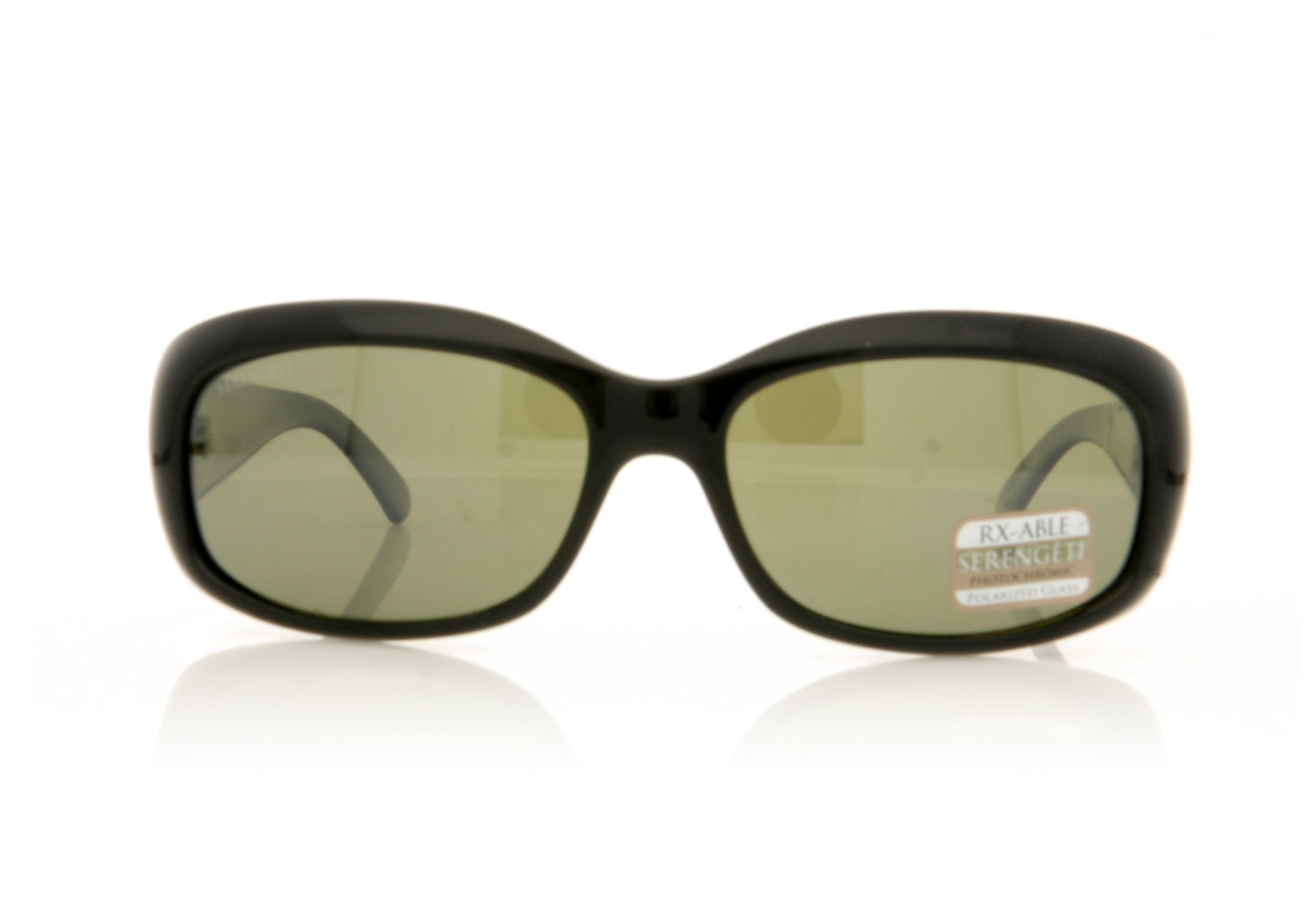 Serengeti Bianca Shiny Black Shiny Black Sunglasses - Front