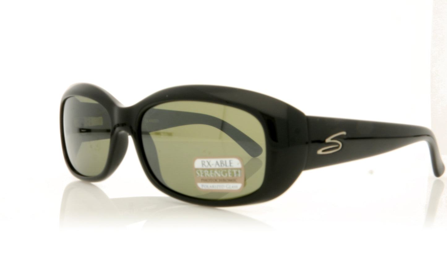Serengeti Bianca Shiny Black Shiny Black Sunglasses - Angle