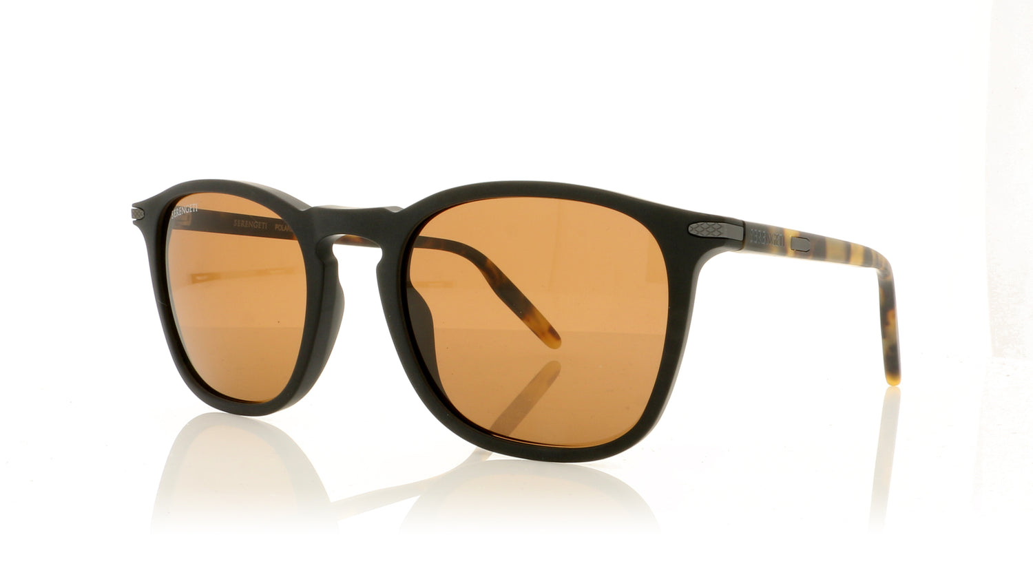 Serengeti Delio 8854 Matte Black Sunglasses - Angle