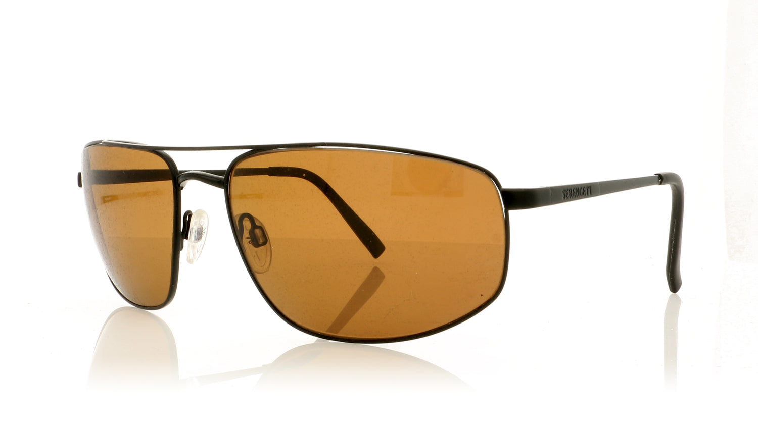 Serengeti Modugno 8406 Satin Black Sunglasses - Angle