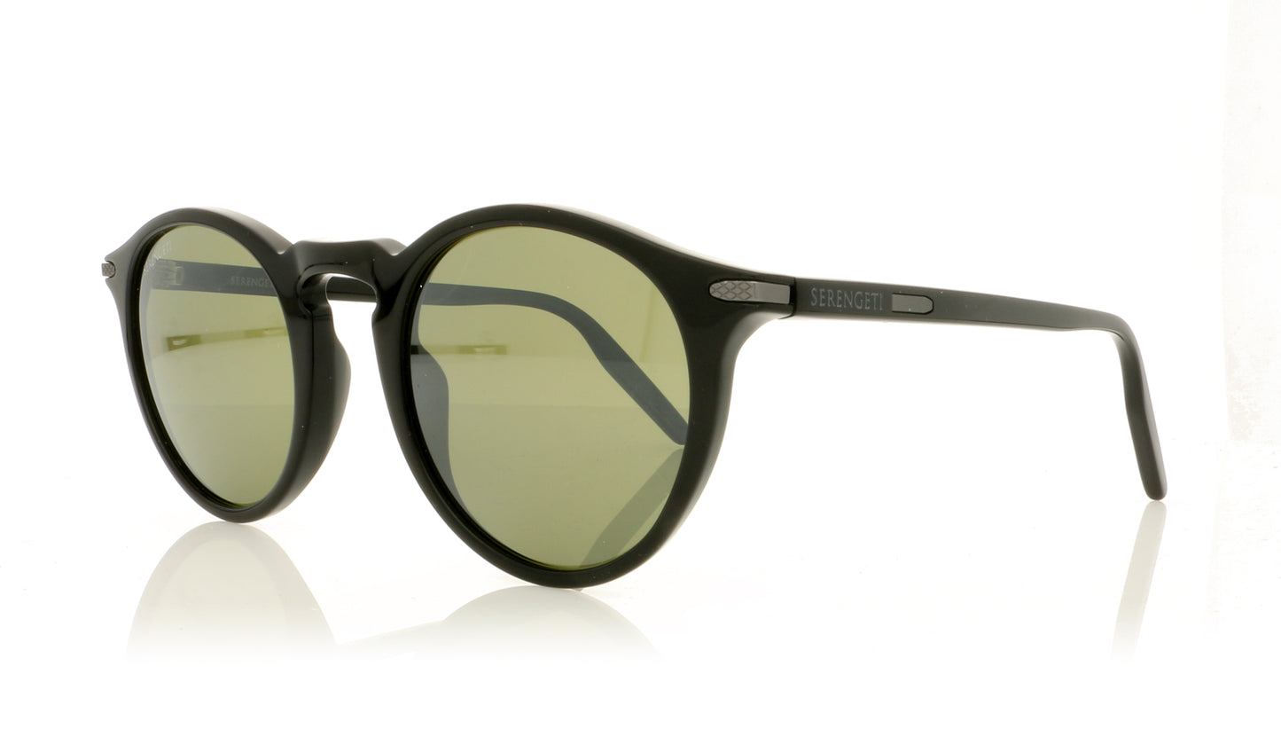 Serengeti Raffaele 8950 Shiny Black Sunglasses - Angle