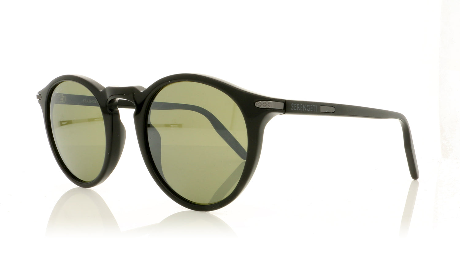 Serengeti Raffaele 8950 Shiny Black Sunglasses - Angle