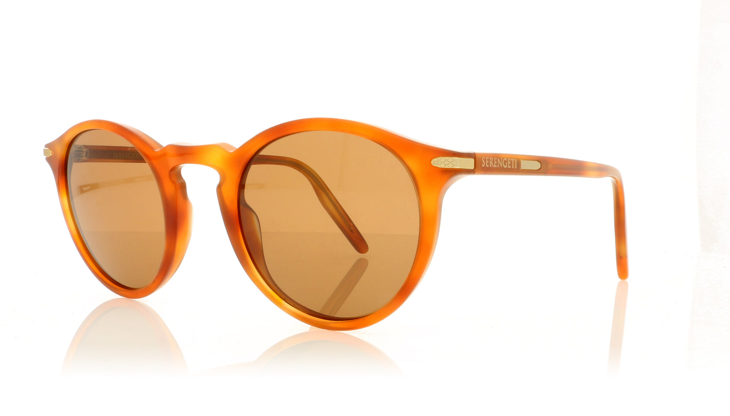 Serengeti Raffaele 8953 Shiny Caramel Sunglasses - Angle