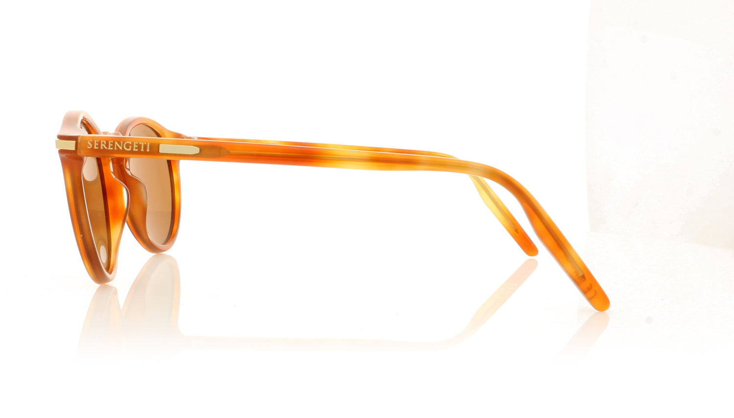 Serengeti Raffaele 8953 Shiny Caramel Sunglasses - Side