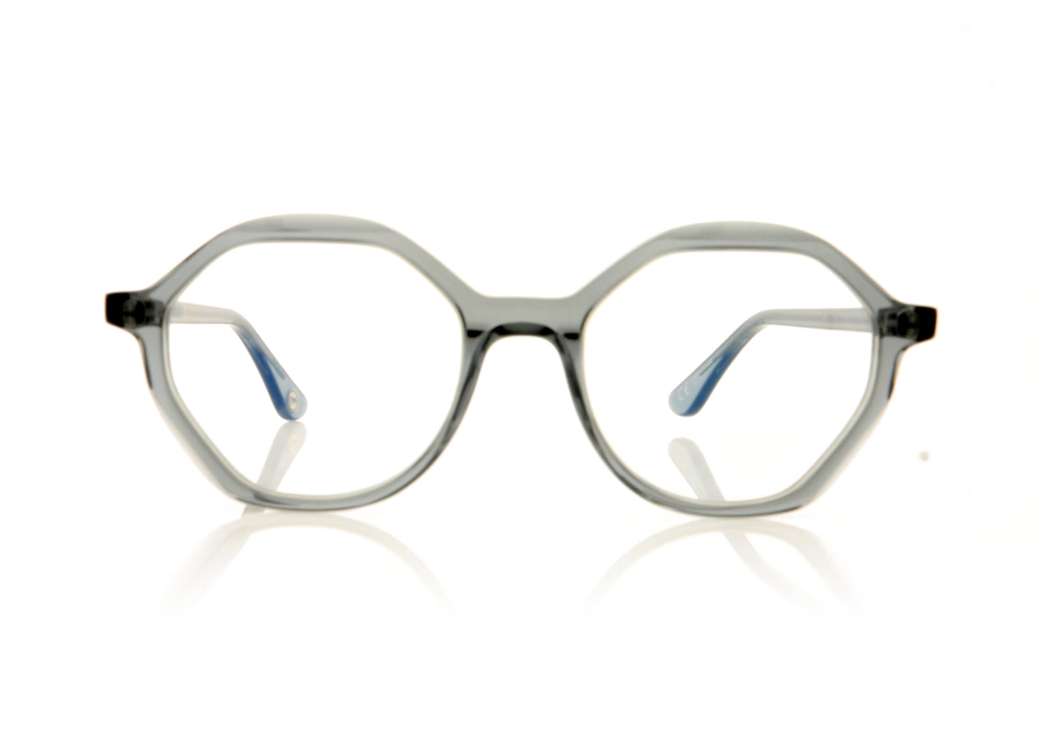 Soprattutto Hexagone Noir-L Black Glasses - Front